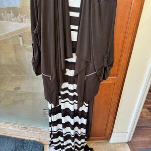 Chico's brown and cream maxi dress